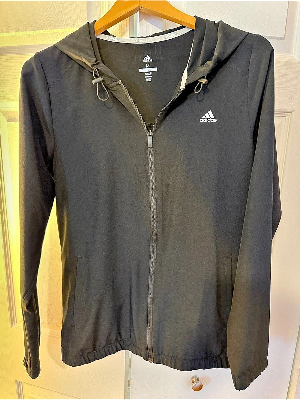 adidas Golf Windbreaker Black Medium Like New